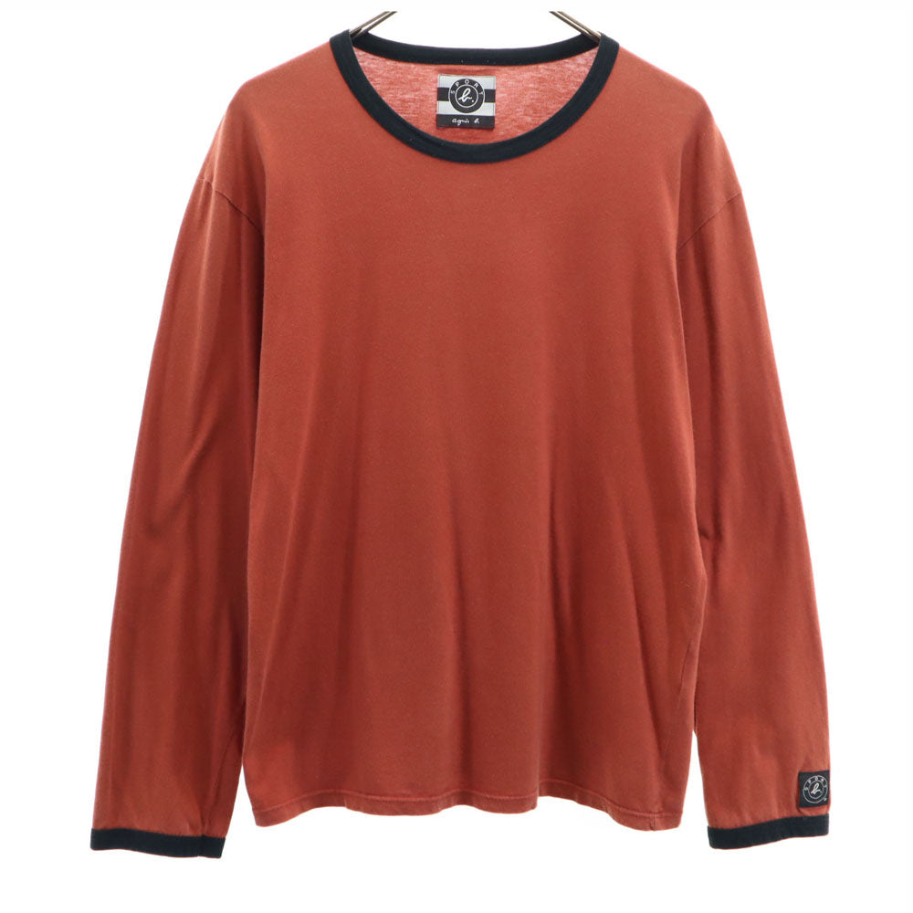 アニエスベー スポーツ 日本製 長袖 Tシャツ レンガ系 agnes b SPORT ロンT メンズ