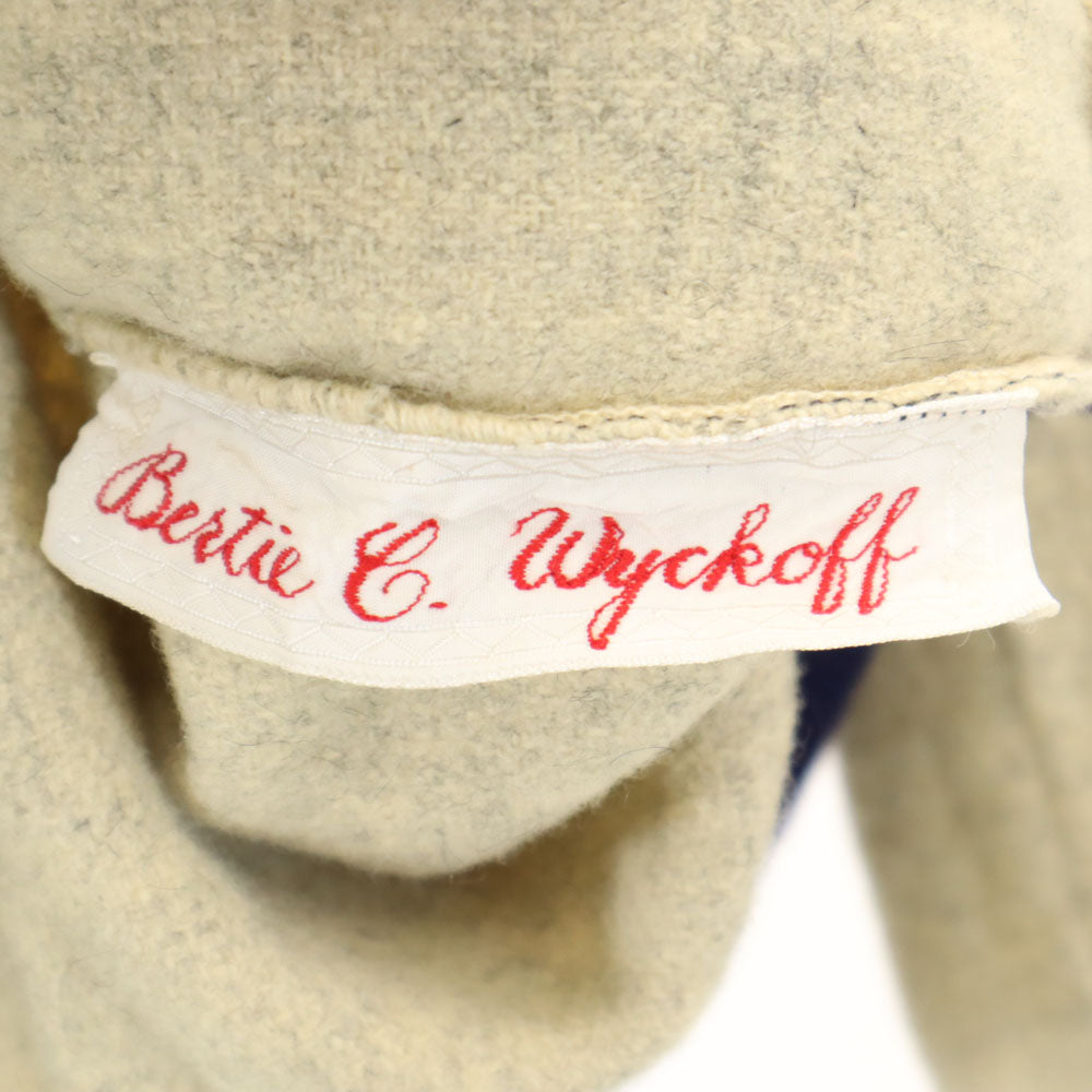 BERTIE & WYCKOFF 70s ヴィンテージ 長袖 フラノ生地 Vネック セーター ベージュ トップス メンズ