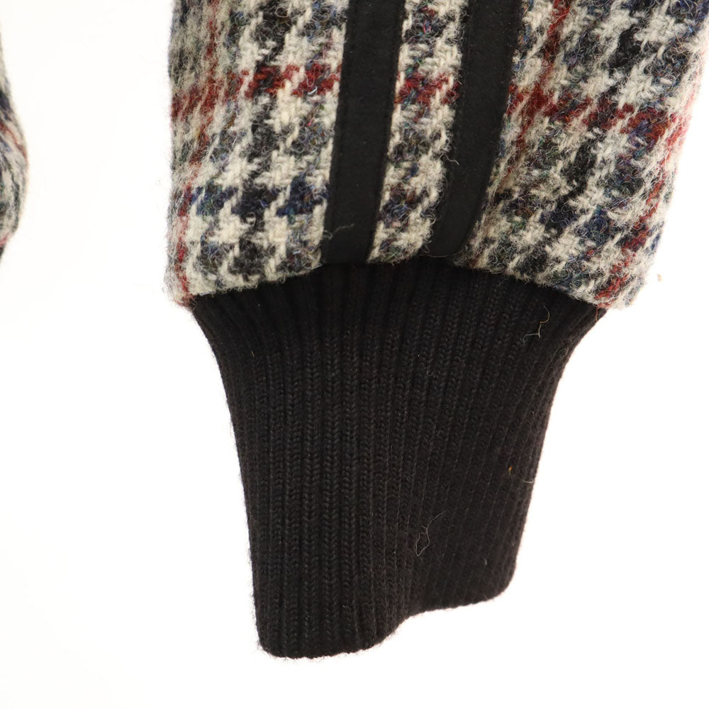 フレッドペリー ハウンドトゥース柄 ハリスツイード ブルゾン M ホワイト 他 FRED PERRY x Harris Tweed 千鳥格子 ジャケット メンズ