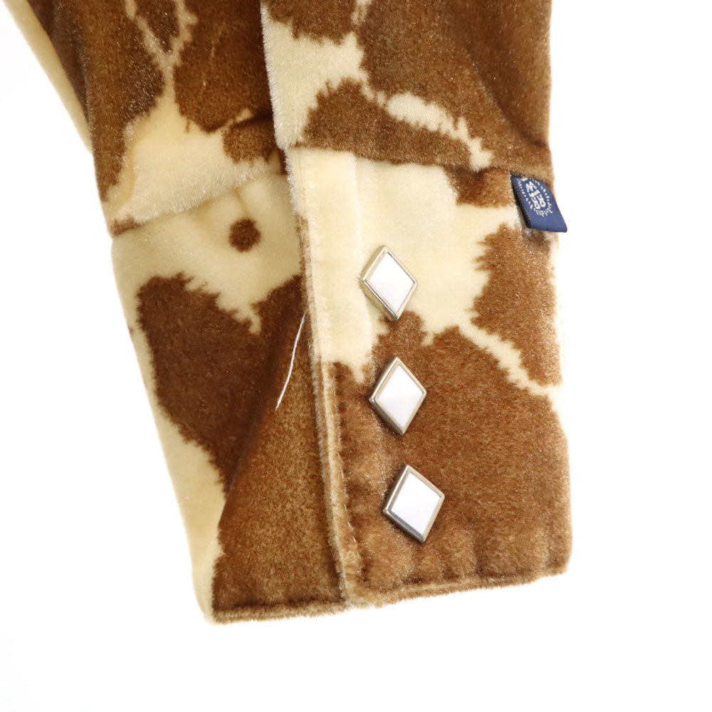 RockMount ロックマウント 70s USA製 ヴィンテージ 牛柄 総柄 長袖 ウエスタンシャツ 15.5/33.5 ベージュ 他 メンズ