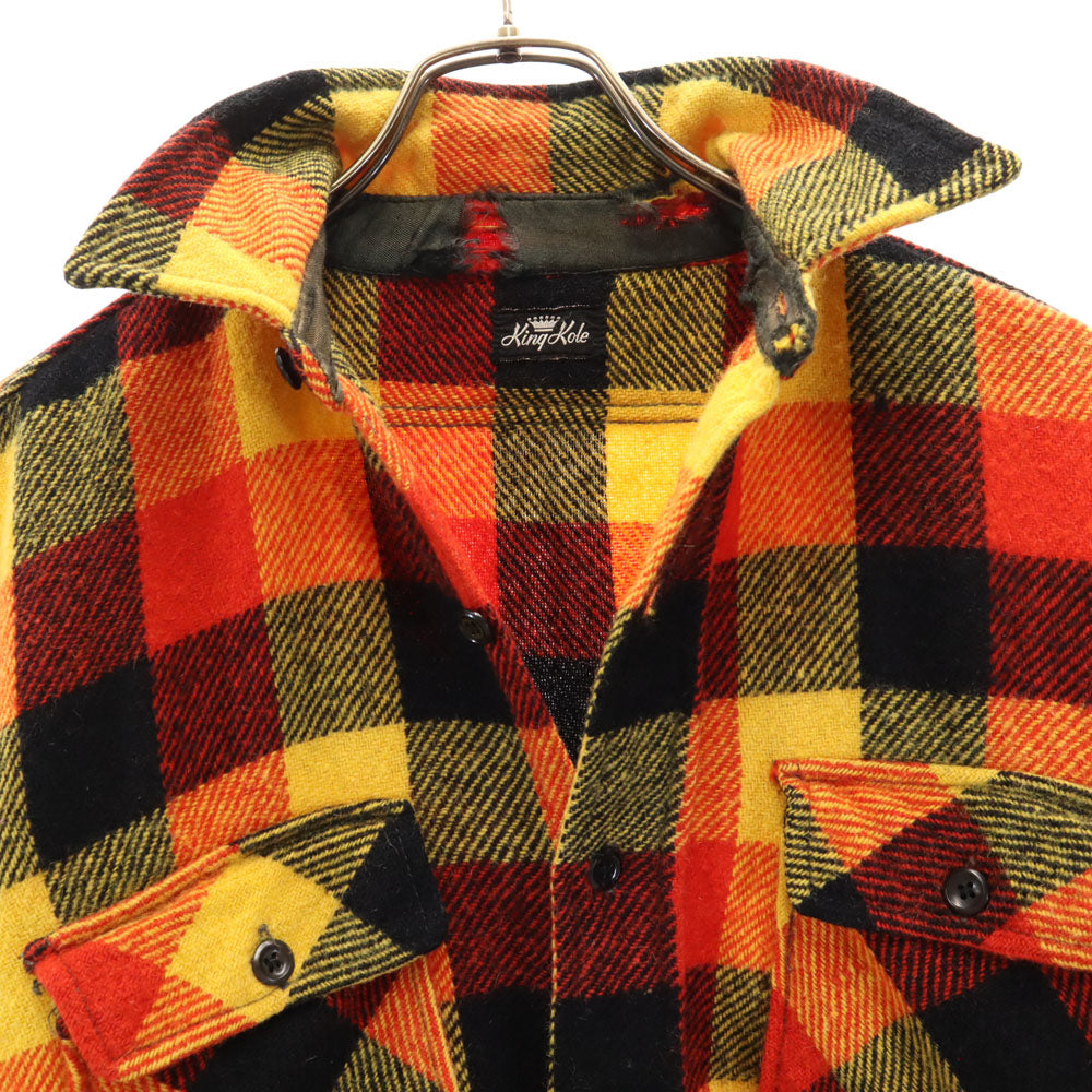 キングコール 60s ヴィンテージ チェック柄 長袖 シャツ レッド 他 メンズ
