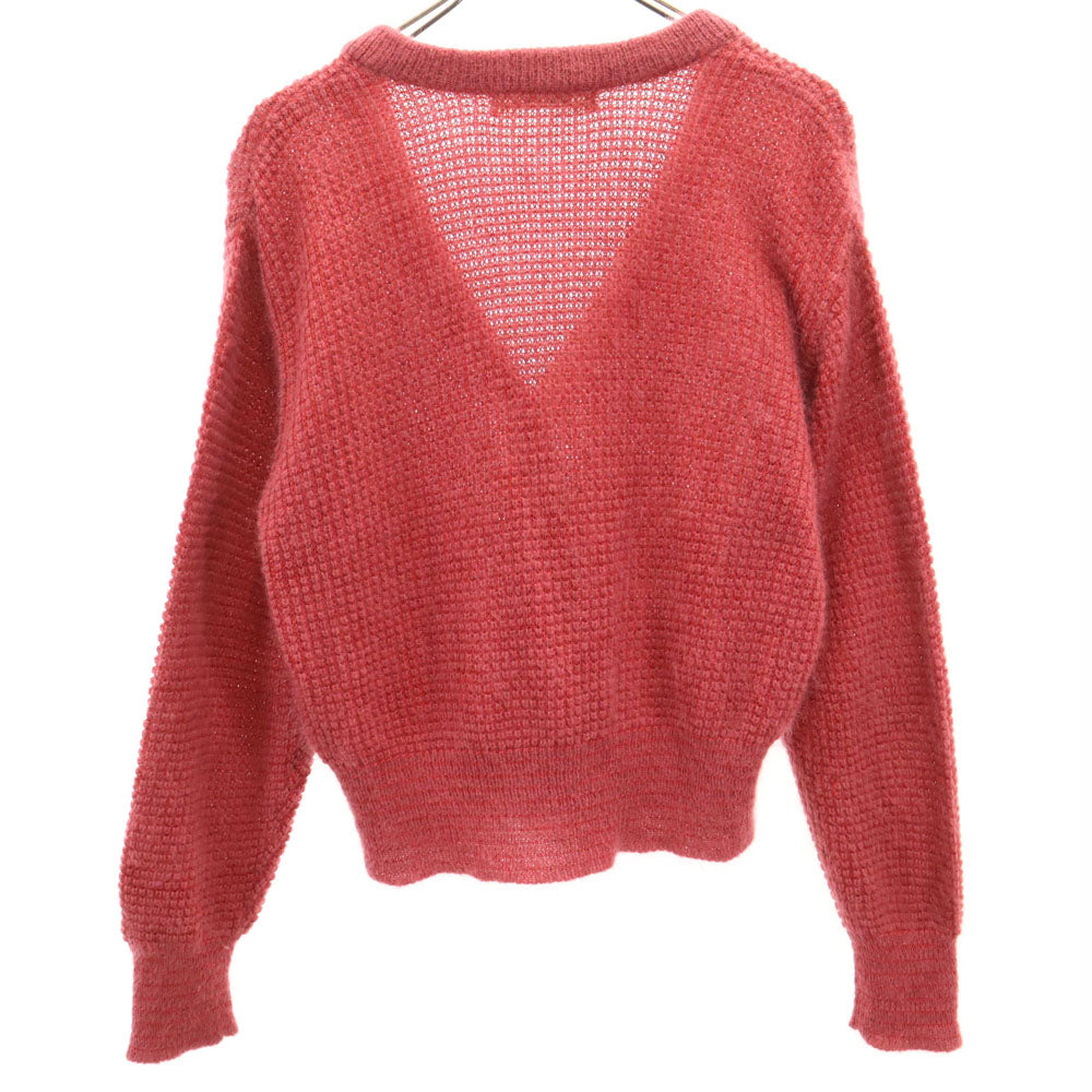 Chloe クロエ 長袖 Vネック ニットカーディガン 40 ピンク レディース