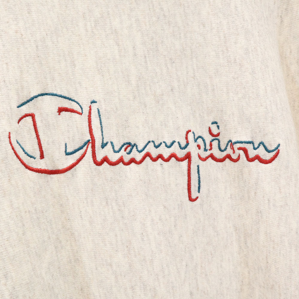 Champion チャンピオン 90s USA製 オールド 刺繍タグ 長袖 リバースウィーブ スウェット トレーナー M ライトグレー 裏起毛 メンズ