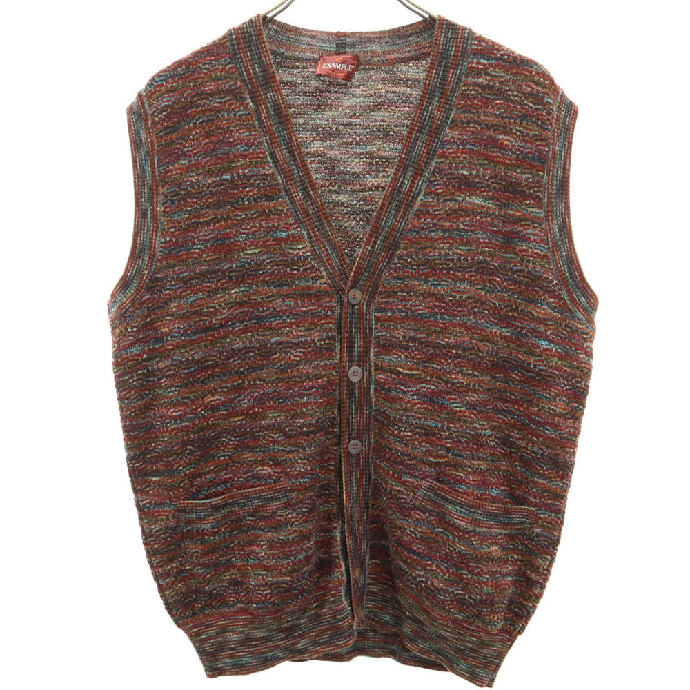 Missoni ミッソーニ イタリア製 Vネック ニットベスト XS ブラウン系 メンズ