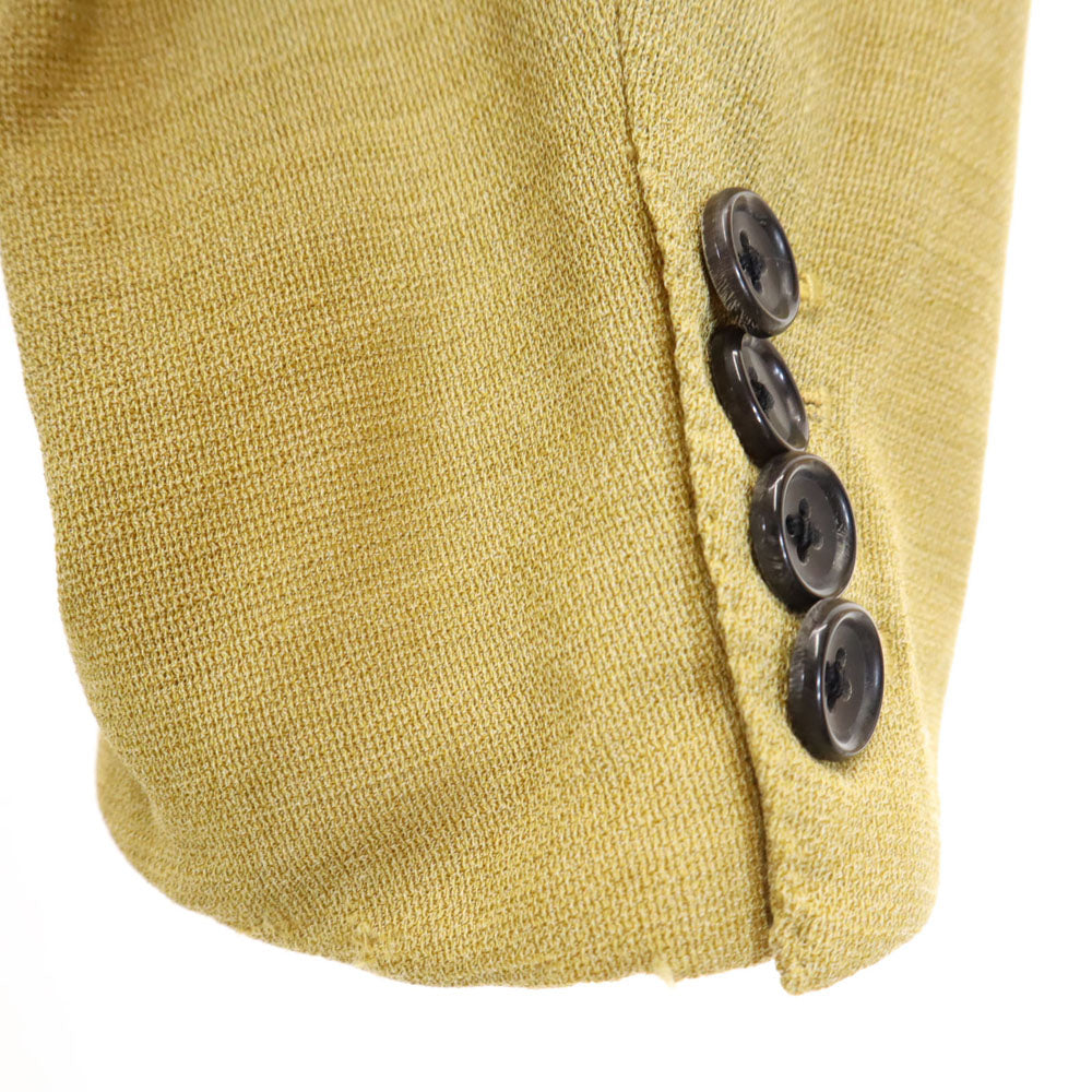 HERMES エルメス イタリア製 SUPER 100’s テーラードジャケット 50 イエローベージュ ブレザー メンズ