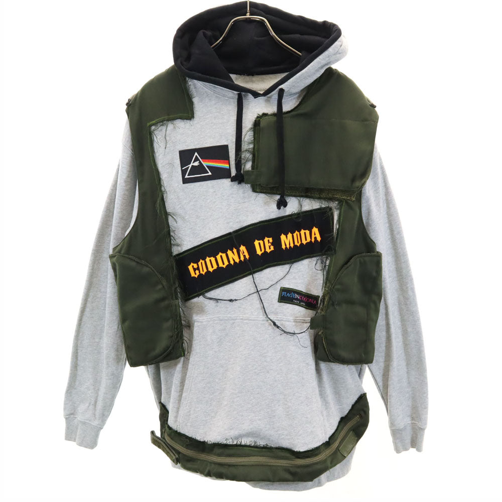 コドナデモーダ 長袖 スウェットパーカー グレー メンズ