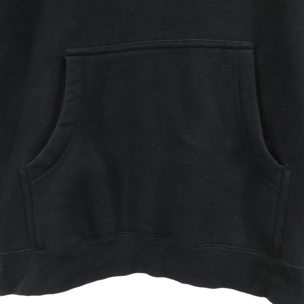 フレッシュアイアム バックプリント 長袖 スウェットパーカー M ブラック 裏起毛 メンズ