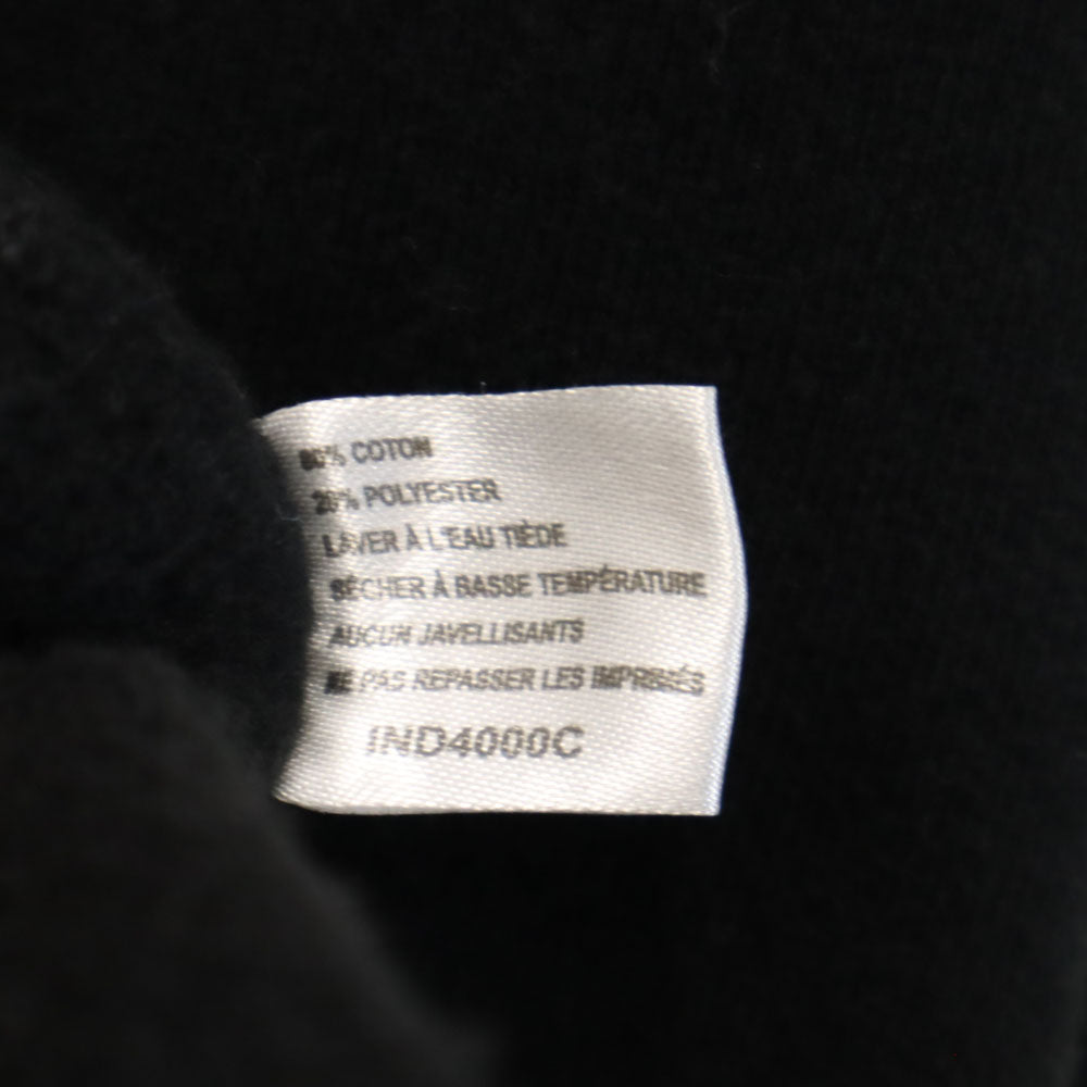 フレッシュアイアム バックプリント 長袖 スウェットパーカー M ブラック 裏起毛 メンズ