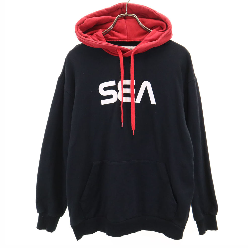 WIND AND SEA ウィンドアンドシー 長袖 スウェットパーカー M ブラック メンズ