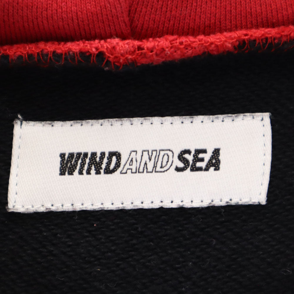 WIND AND SEA ウィンドアンドシー 長袖 スウェットパーカー M ブラック メンズ