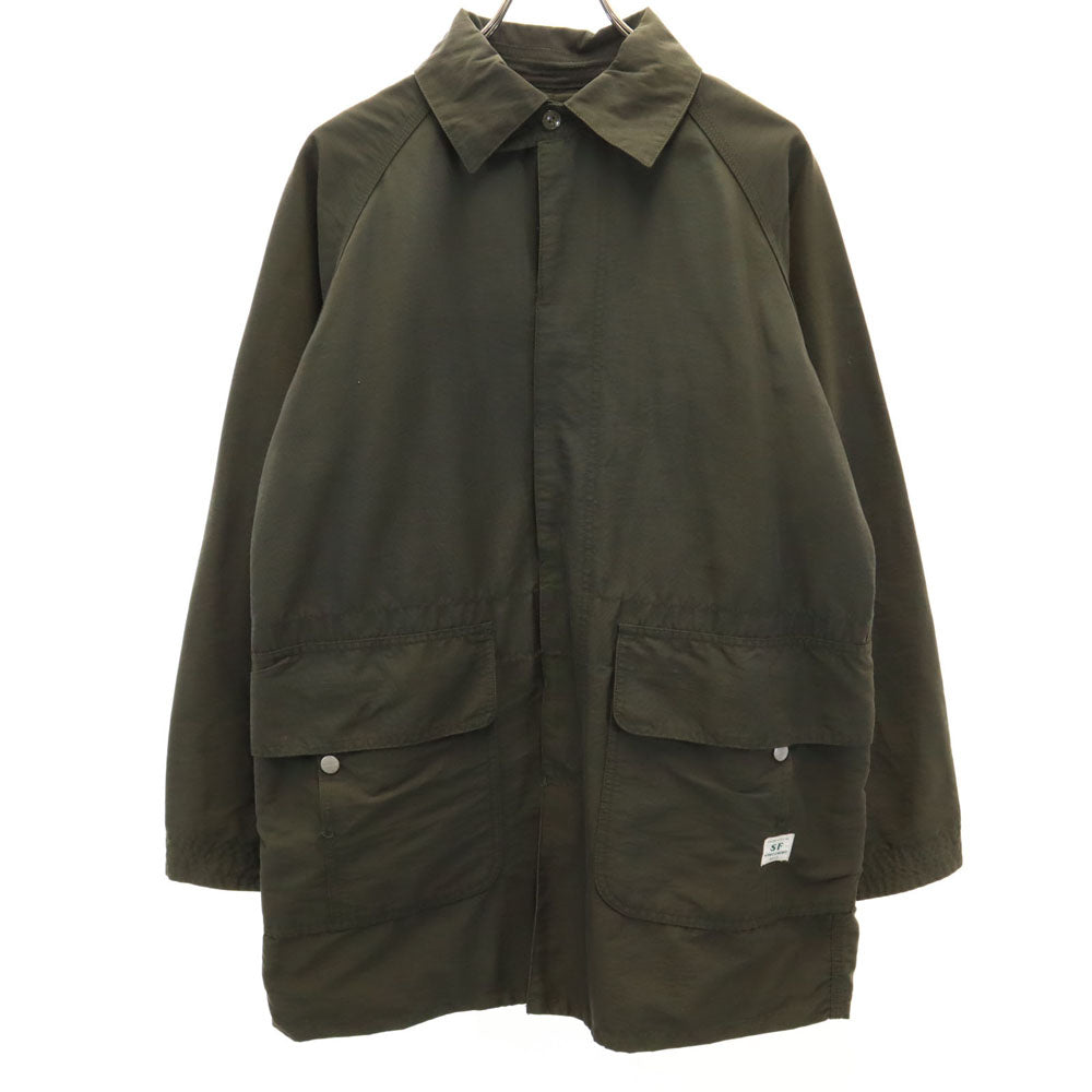 ササフラス 日本製 ステンカラーコート S カーキ SASAFRAS メンズ