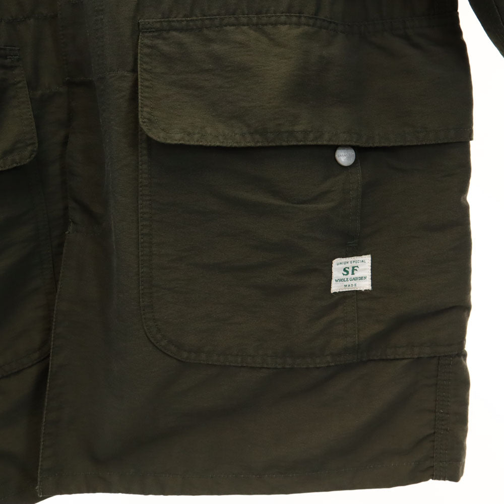 ササフラス 日本製 ステンカラーコート S カーキ SASAFRAS メンズ