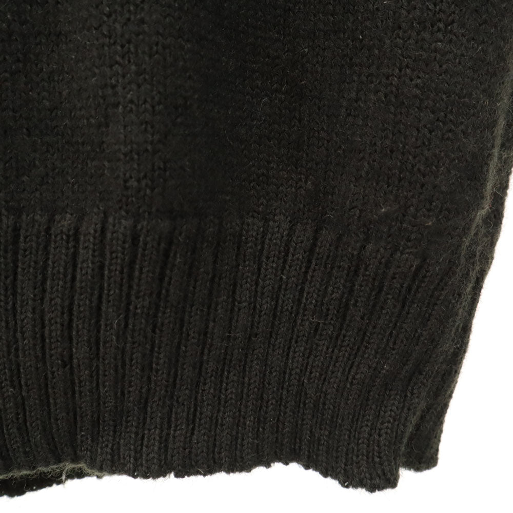 YVES SAINT LAURENT イヴサンローラン 80s ウール ヴィンテージ 長袖 Vネック セーター S カーキ ニット メンズ