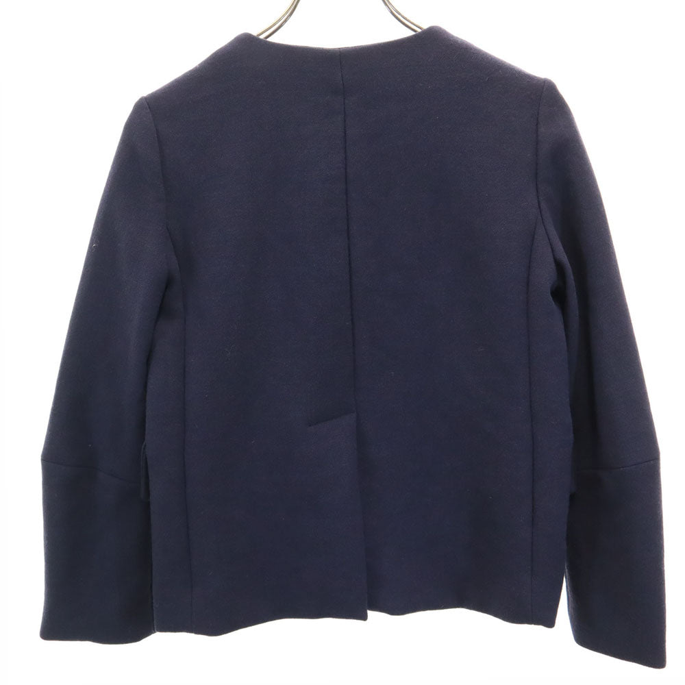 MARNI マルニ イタリア製 ウール ノーカラー ジャケット 38 ネイビー レディース