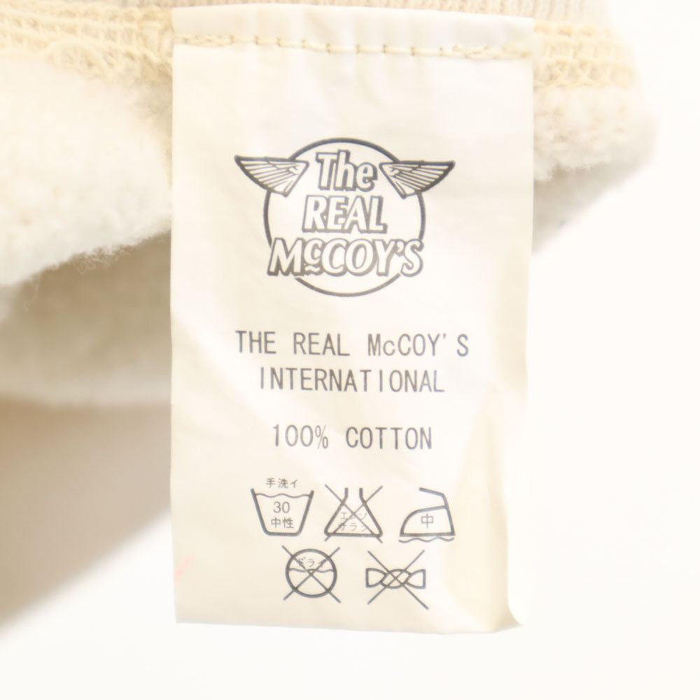 リアル マッコイズ 日本製 長袖 スウェット トレーナー M アイボリー系 REAL McCOY'S 裏起毛 レディース