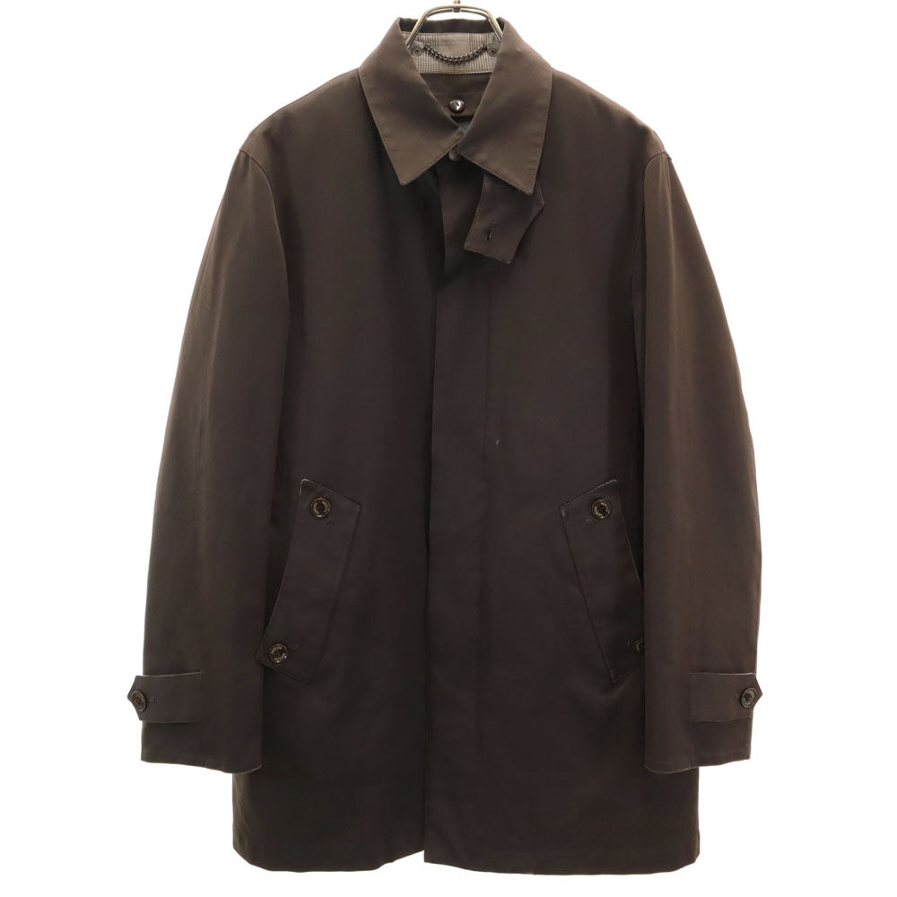 BARACUTA バラクータ 日本製 長袖 ステンカラーコート M ブラウン系 中綿ライナー付き メンズ