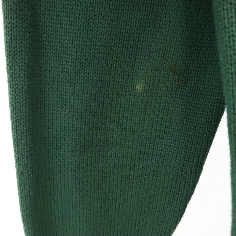 L.L.Bean エルエルビーン 長袖 コットンニット セーター S グリーン系 ハーフジップ アウトドア メンズ