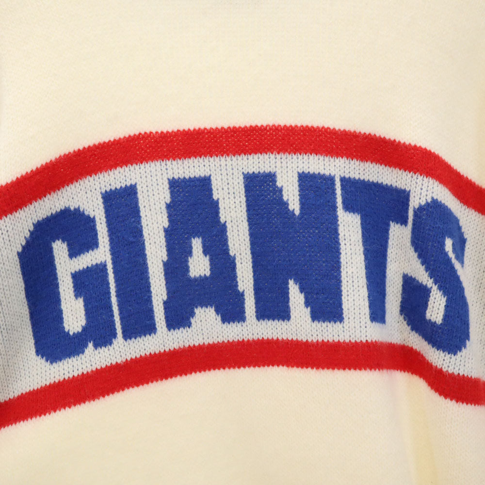 NFL エヌエフエル 90s USA製 オールド ニューヨーク・ジャイアンツ 長袖 セーター M ホワイト ニット Giants メンズ