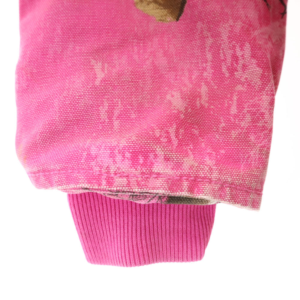 カーハート 総柄 長袖 ジップパーカー 14(L) ピンク系 Carhartt キッズ