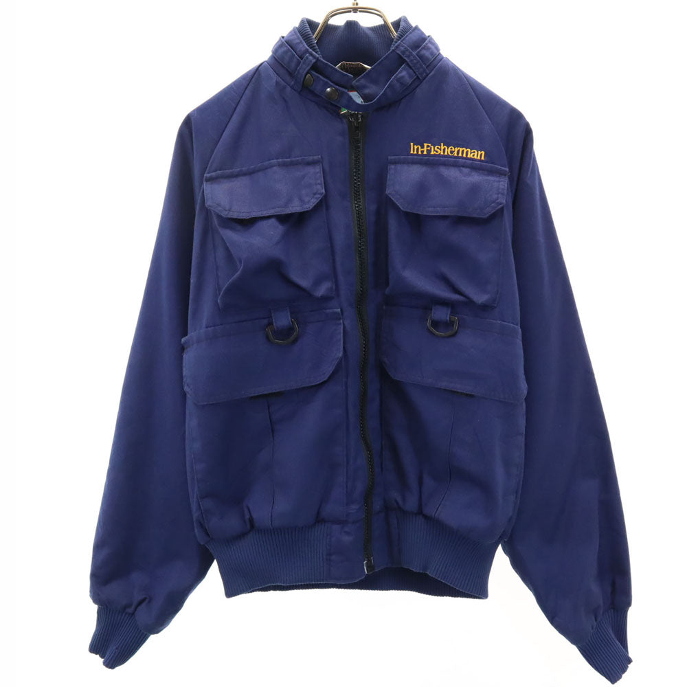 インフィッシャーマン 90s USA製 オールド 長袖 ジップジャケット S ネイビー系 メンズ