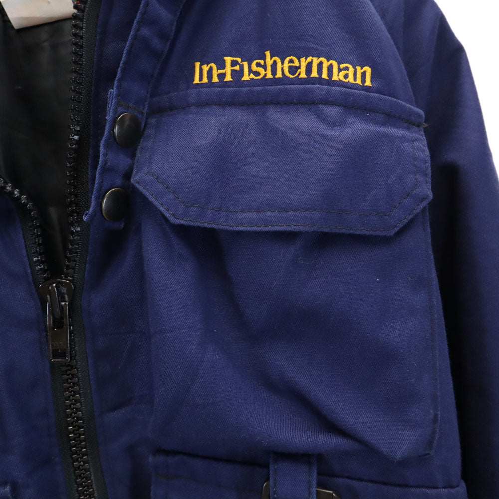 インフィッシャーマン 90s USA製 オールド 長袖 ジップジャケット S ネイビー系 メンズ