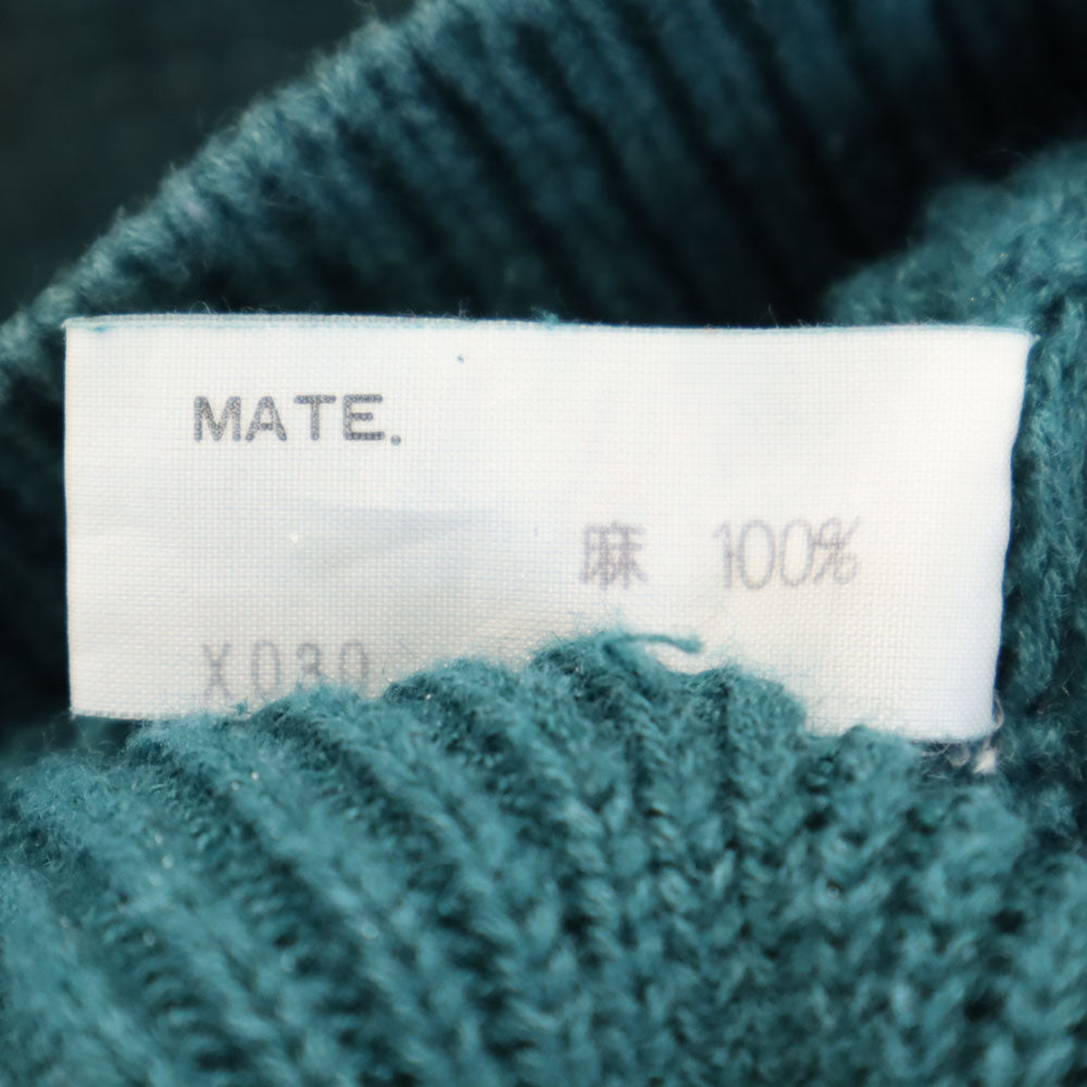 ISSEY MIYAKE イッセイミヤケ 70s ヴィンテージ 長袖 リネンニット セーター グリーン系 メンズ