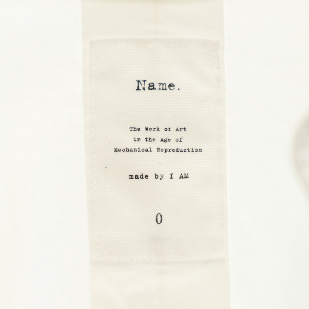 Name. ネーム 日本製 長袖 シャツ 0 白 メンズ