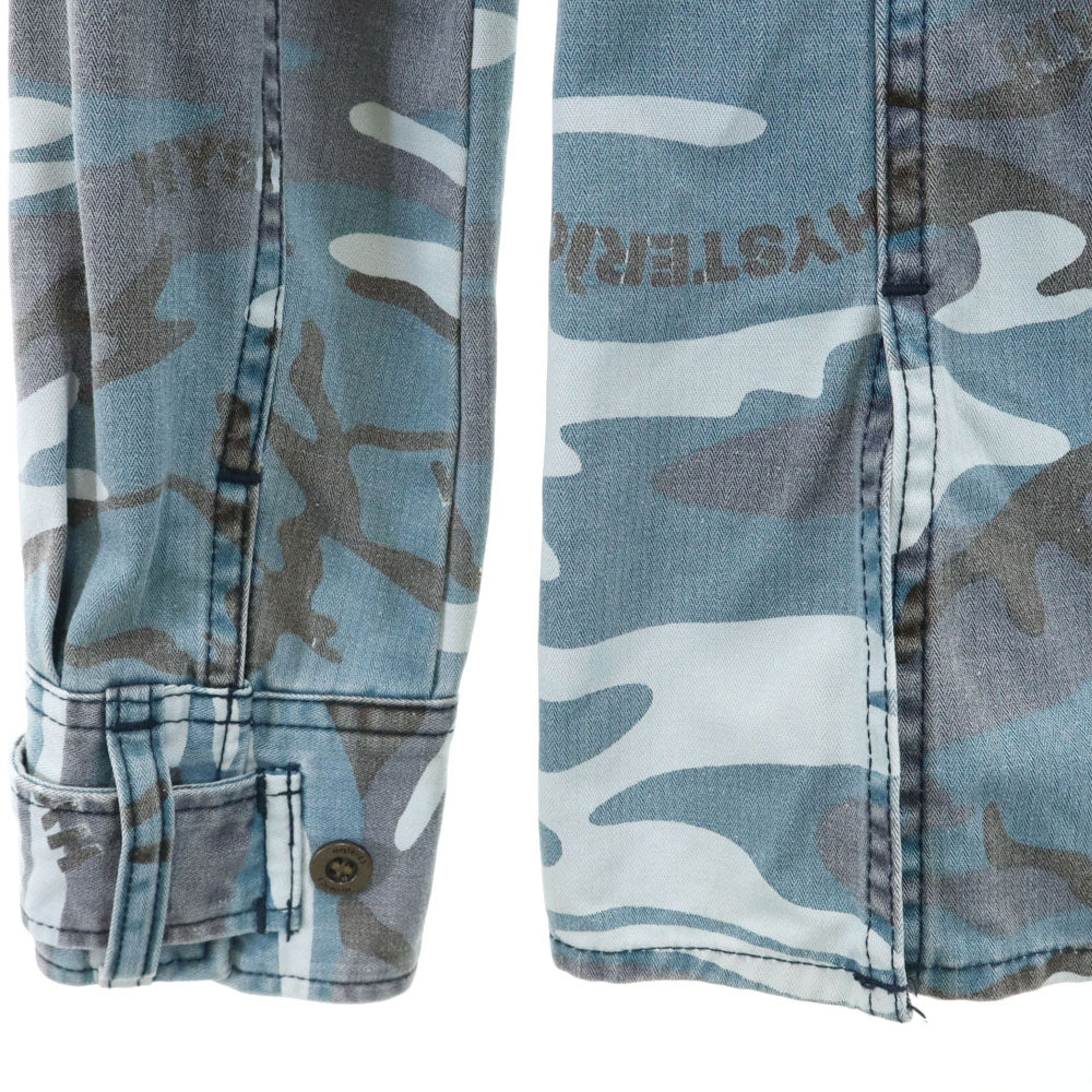 ヒステリック 日本製 カモフラ柄 ミリタリージャケット FREE ブルーグレー HYSTERIC 迷彩 レディース