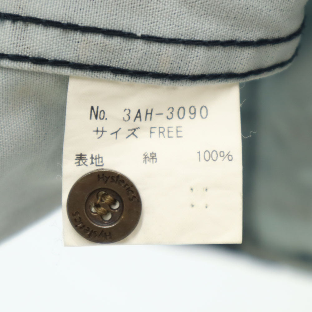 ヒステリック 日本製 カモフラ柄 ミリタリージャケット FREE ブルーグレー HYSTERIC 迷彩 レディース