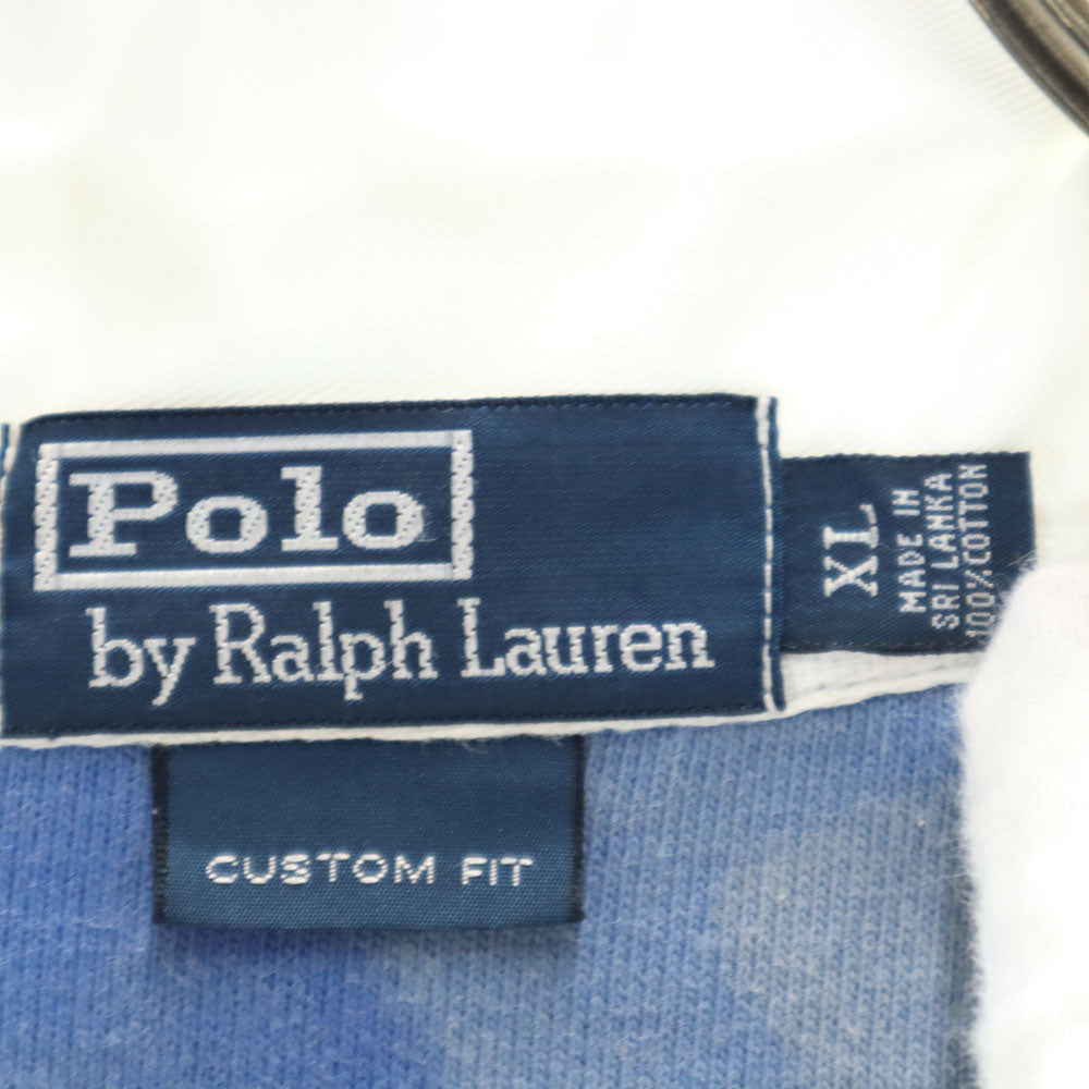 ポロバイラルフローレン タイダイ 長袖 ポロシャツ XL ブルー系 Polo by Ralph Lauren メンズ