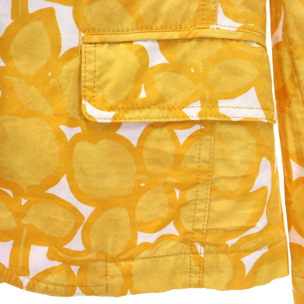 ビーティングハート 日本製 花柄 7分袖 カジュアル スカートスーツ 上下 セットアップ 1 マスタード レディース