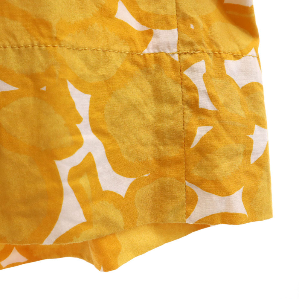 ビーティングハート 日本製 花柄 7分袖 カジュアル スカートスーツ 上下 セットアップ 1 マスタード レディース