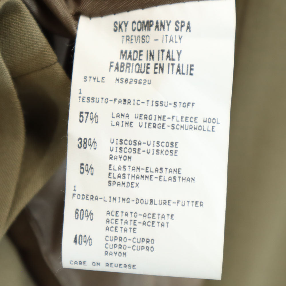 CK CALVIN KLEIN シーケーカルバンクライン イタリア製 スカートスーツ 上下 セットアップ 48/46 カーキ レディース