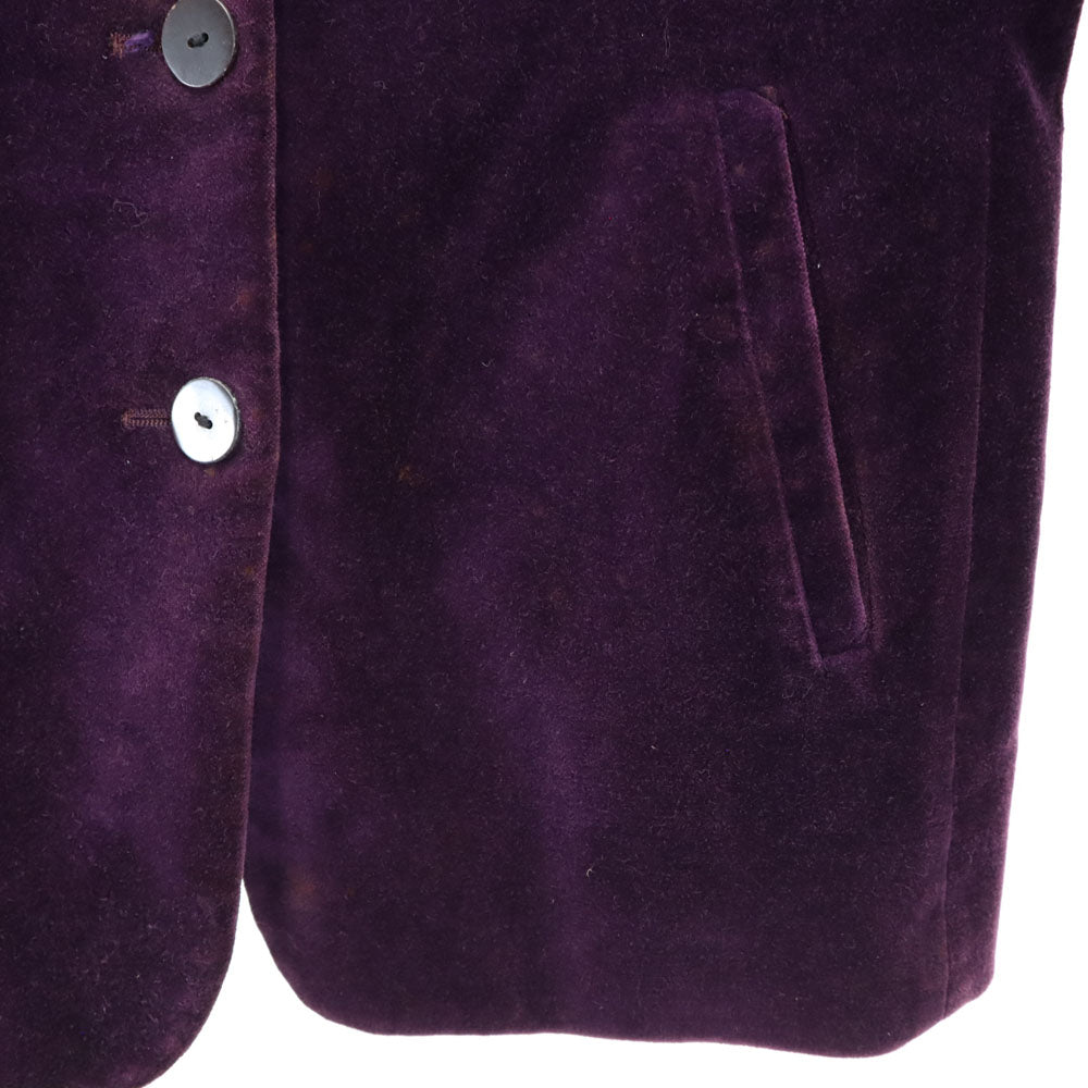ジャンポールゴルチエ 日本製 ベロア スカートスーツ 上下 セットアップ 40 パープル JEAN-PAUL GAULTIER レディース