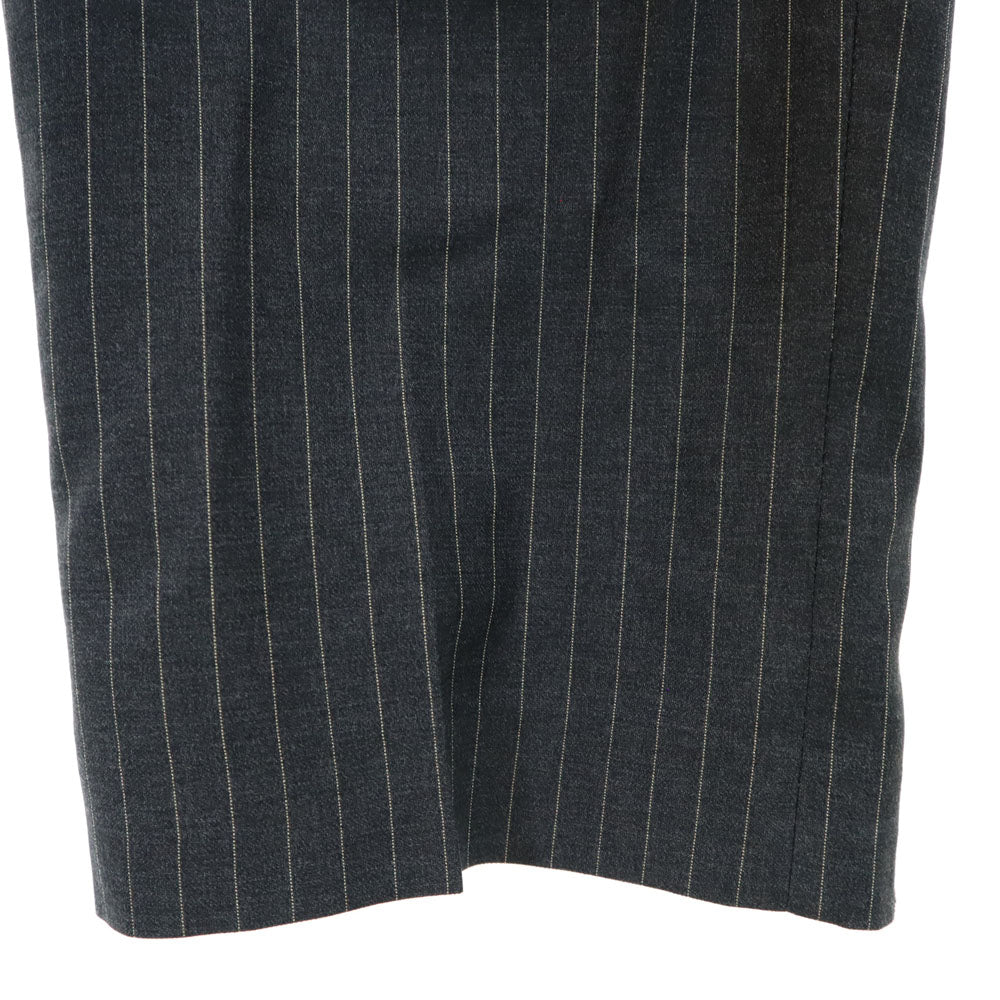 アルマーニコレッツォーニ イタリア製 ピンストライプ スーツ 上下 セットアップ 48 チャコールグレー ARMANI COLLEZIONI メンズ