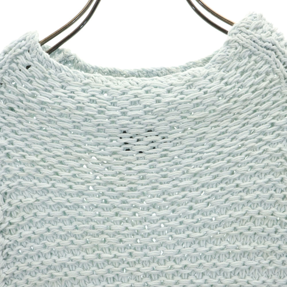 シーケーカルバンクライン 半袖 ローゲージ ニット M ライトブルー CK CALVIN KLEIN フレンチスリーブ レディース