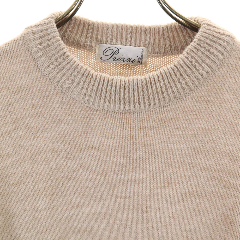 Prixxi 80s 90s イタリア製 オールド 長袖 セーター ベージュ系 ニット レディース
