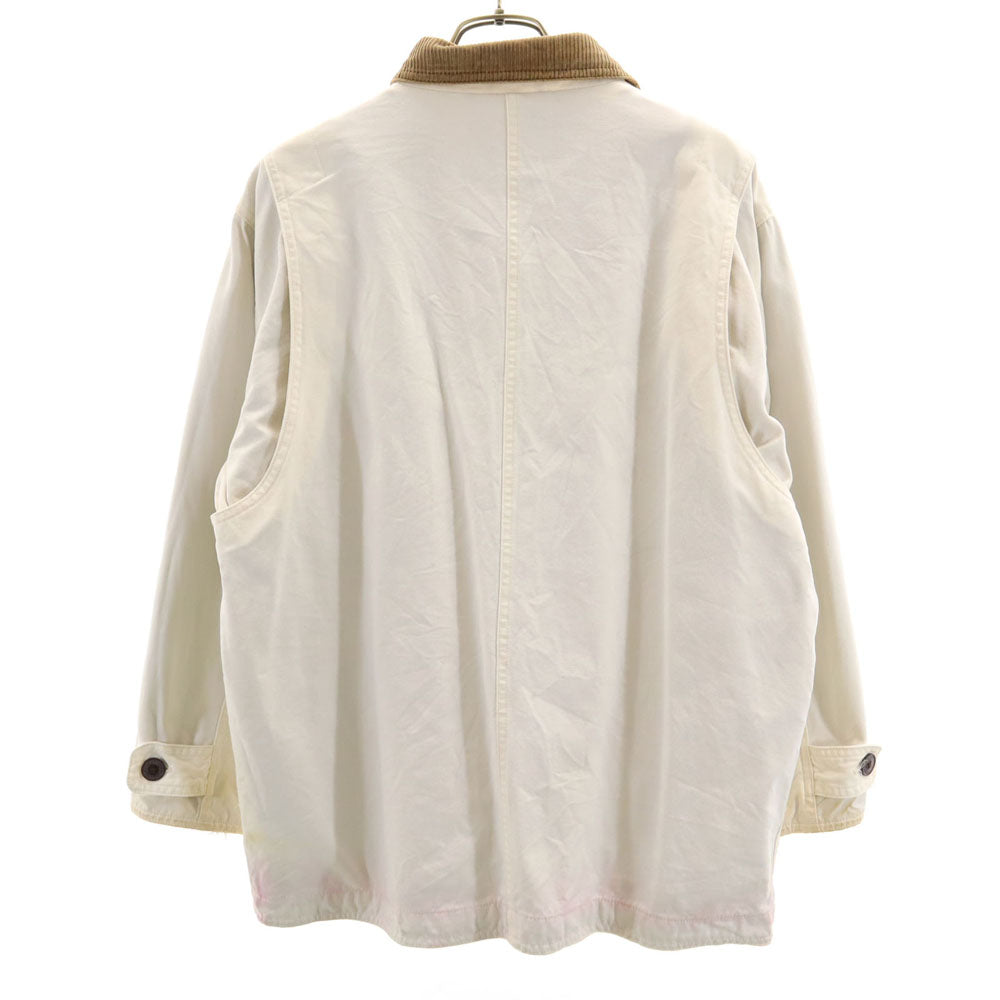 LANDS' END ランズエンド 90s オールド 長袖 ジャケット S ホワイト系 裏チェック レディース