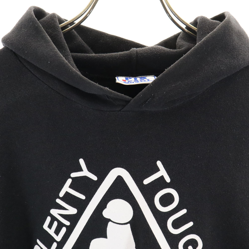 PLENTY TOUGH SPORT プレンティタフスポーツ 90s USA製 オールド 長袖 パーカー S ブラック系 メンズ