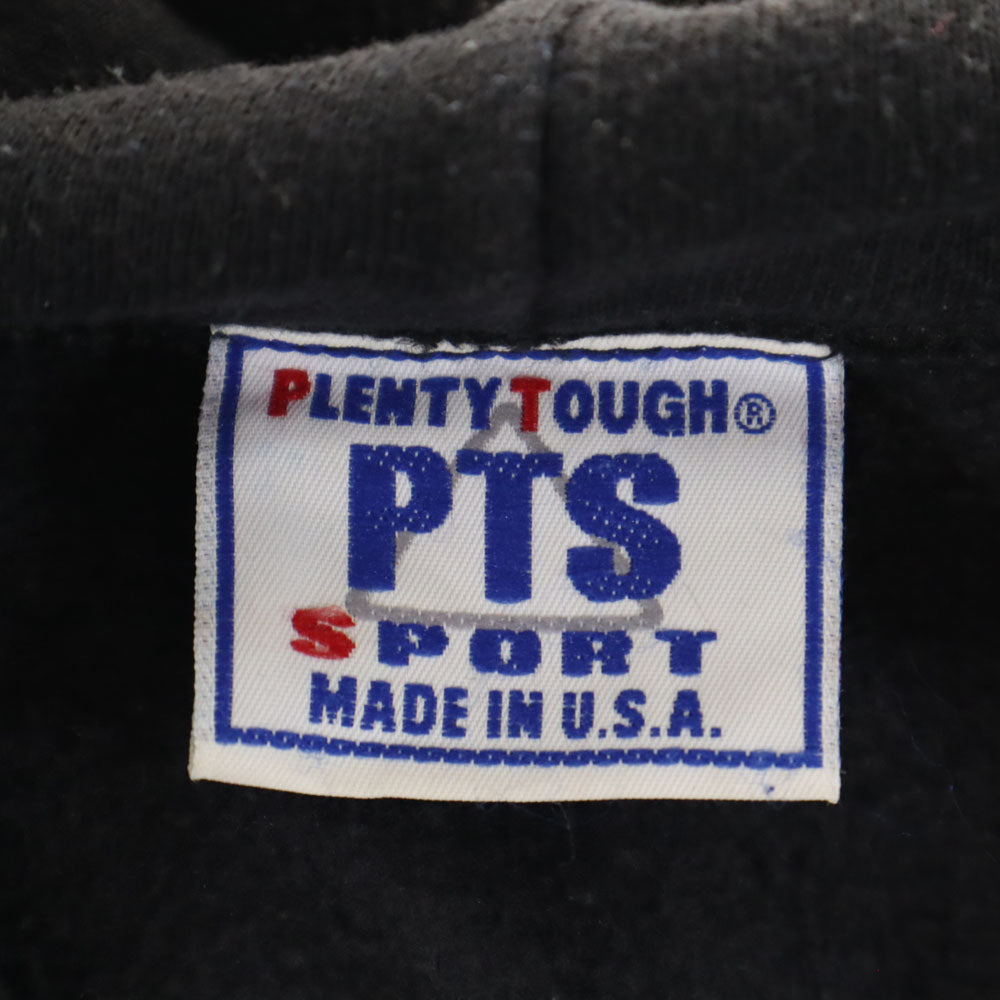 PLENTY TOUGH SPORT プレンティタフスポーツ 90s USA製 オールド 長袖 パーカー S ブラック系 メンズ