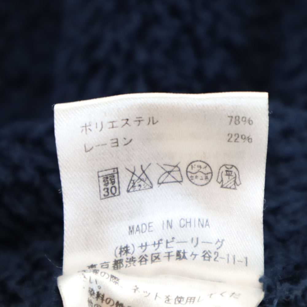 BAREFOOT DREAMS ベアフットドリームズ 長袖 マイクロファイバー ジップパーカー S ネイビー for Ron Herman ルームウェア メンズ