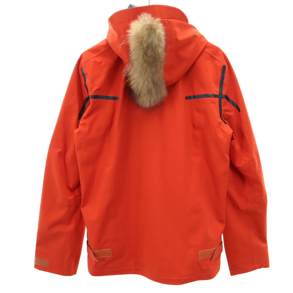 マリテフランソワジルボー ナイロンジャケット M オレンジ系 MARITHE + FRANCOIS GIRBAUD パーカー ラクーンファー付き メンズ