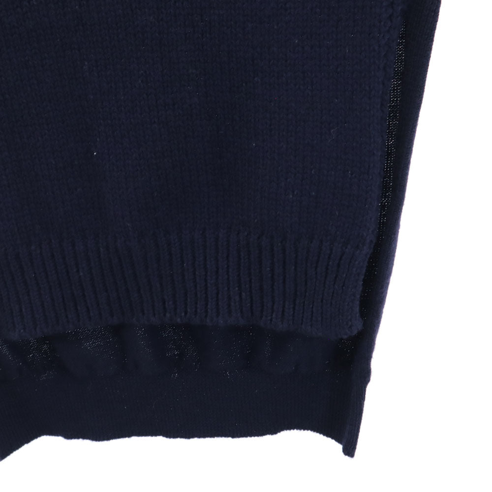 コムデギャルソンシャツ 日本製 ウール 長袖 セーター M ネイビー COMME des GARCONS SHIRT ニット レディース