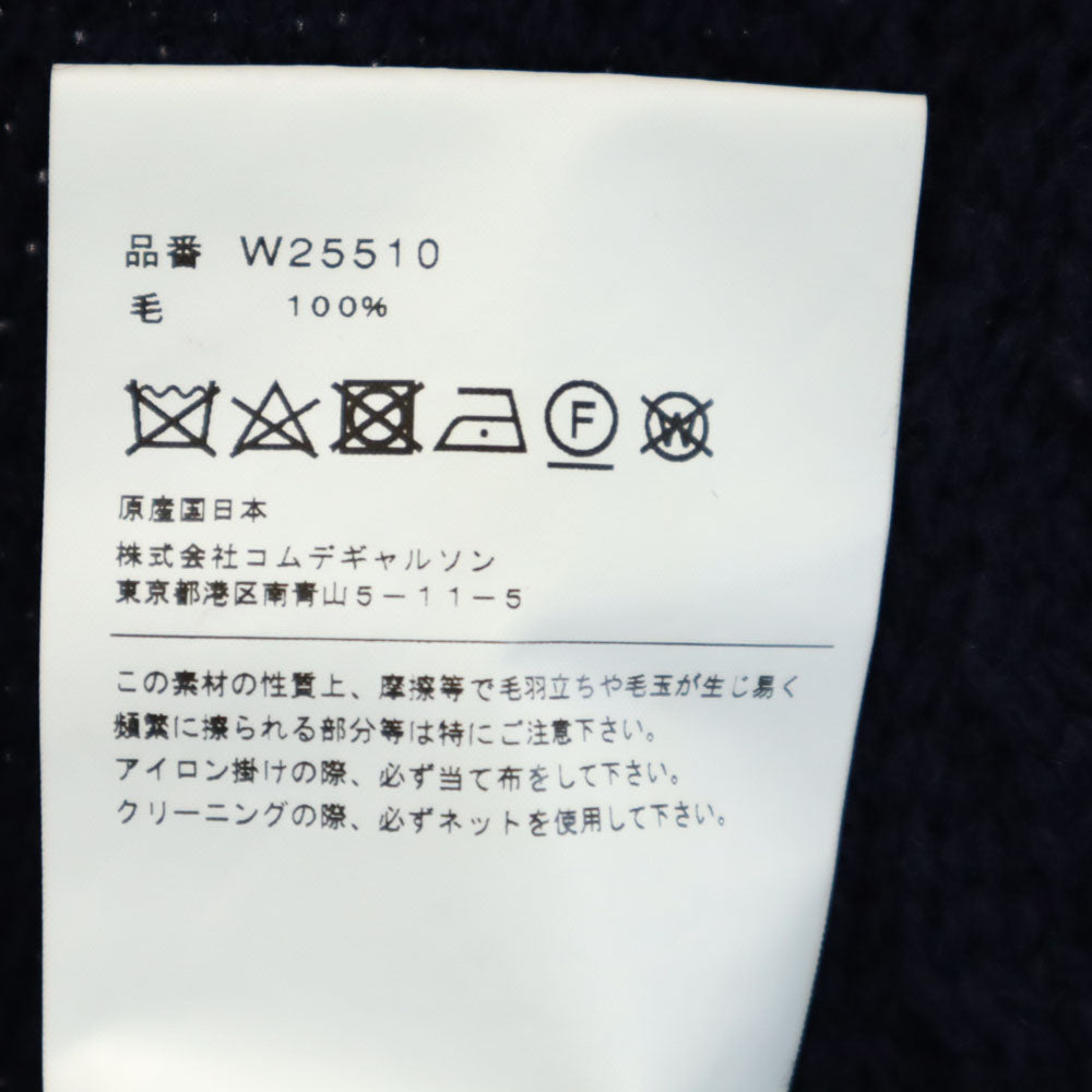 コムデギャルソンシャツ 日本製 ウール 長袖 セーター M ネイビー COMME des GARCONS SHIRT ニット レディース