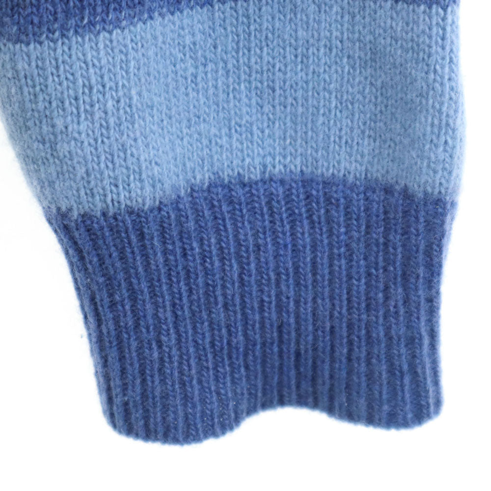 YVES SAINT LAURENT イヴサンローラン イタリア製 ウール ボーダー柄 長袖 セーター S ブルー系 他 ニット メンズ