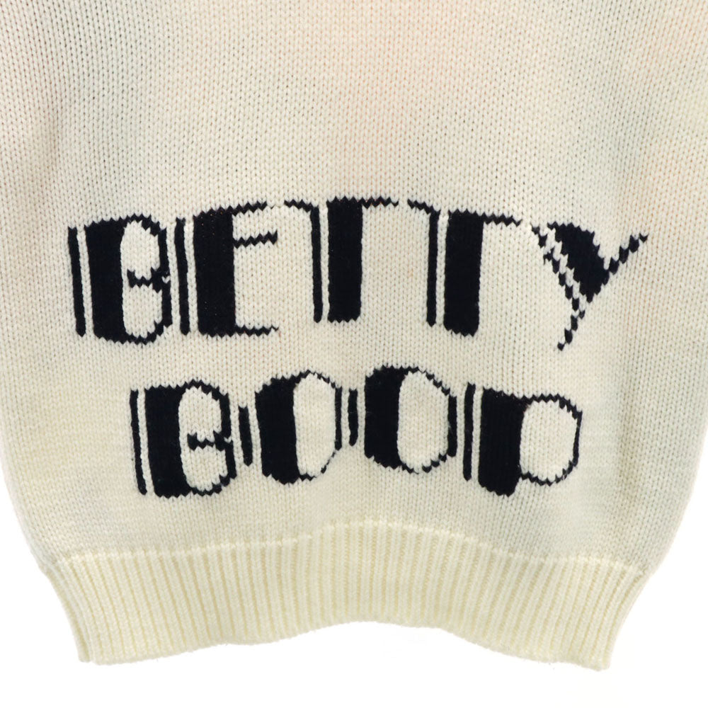 ベティブープ 90s アクリル オールド 長袖 セーター M 白系 BETTY BOOP ニット メンズ