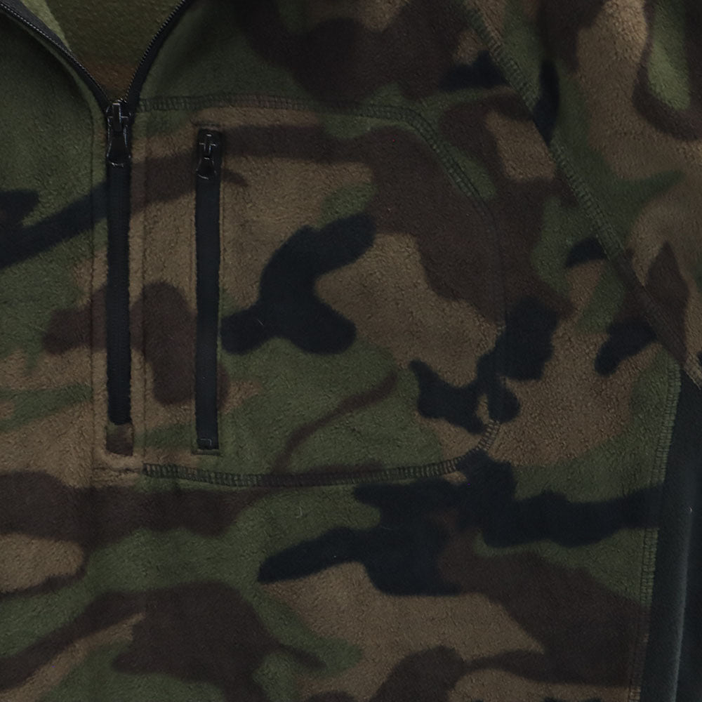 STARTER スターター 90s オールド カモフラ柄 長袖 ハーフジップ フリースジャケット L カーキ プルオーバー 迷彩 メンズ