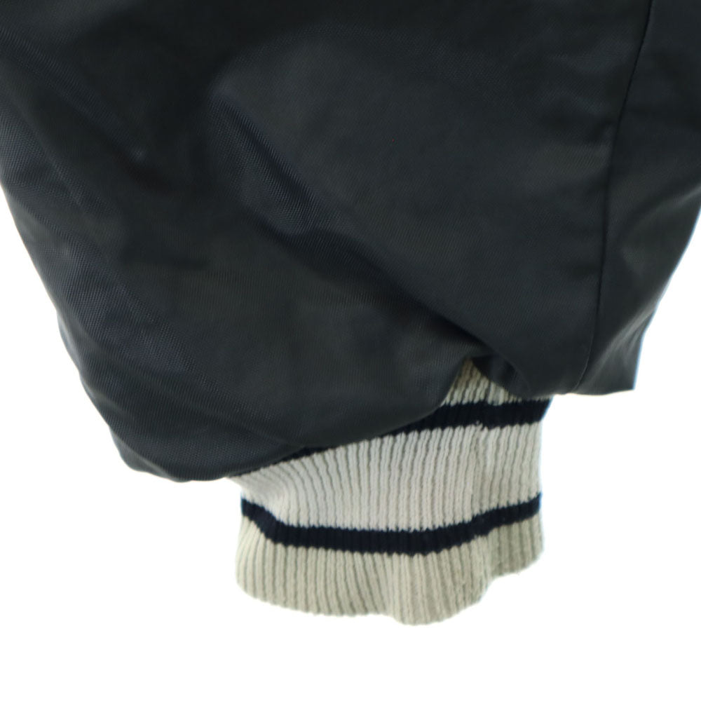 デロング 80s USA製 ヴィンテージ ハーフジップ ナイロンジャケット L ブラック DeLONG NFL RAIDERS プルオーバー 裏キルティング メンズ