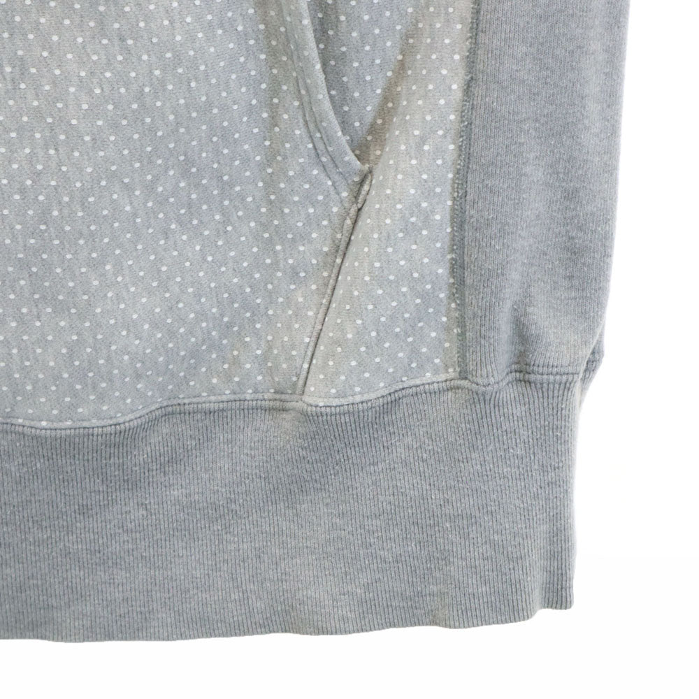 Champion チャンピオン ビームス別注 青単 復刻 ドット柄 長袖 リバースウィーブ スウェットパーカー S グレー x BEAMS レディース