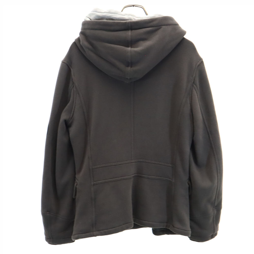 Emporio Armani エンポリオアルマーニ レイヤード フーデッド ピーコート S チャコールグレー 裏起毛 EASY FIT メンズ